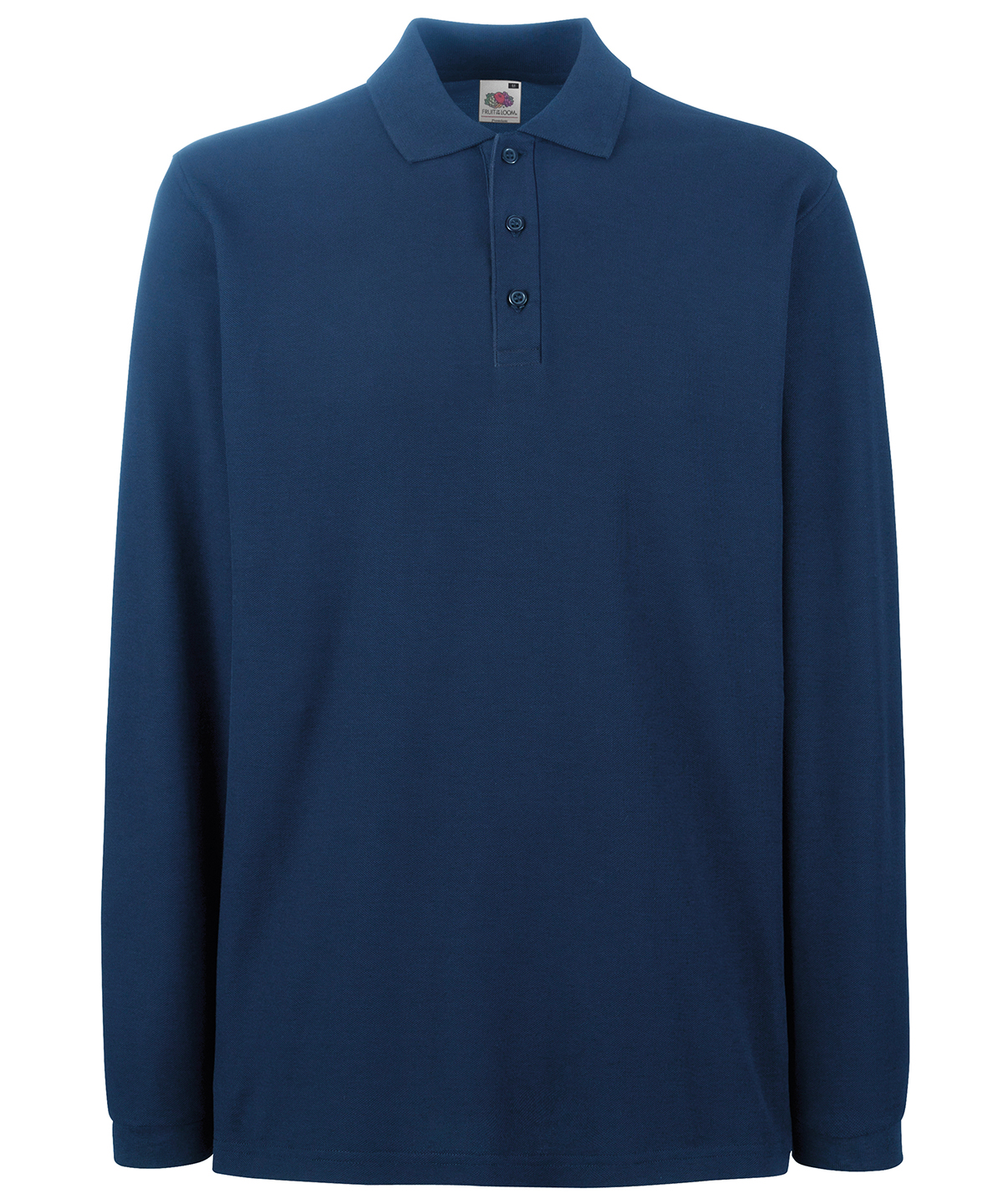 Fruit of the Loom Premium Long Sleeve Polo Shirt | Brand Monkey