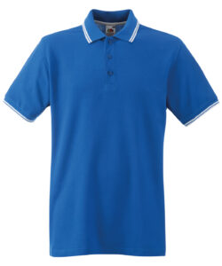 Fruit of the Loom Tipped Polo Shirt blue/white