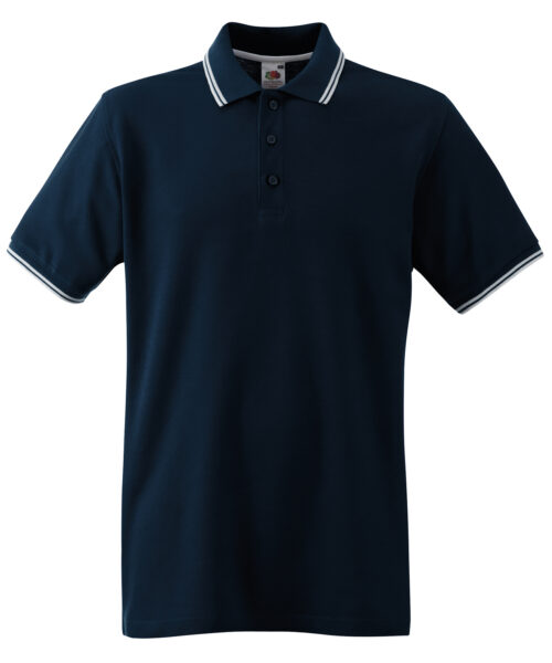 Fruit of the Loom Tipped Polo Shirt navy/white