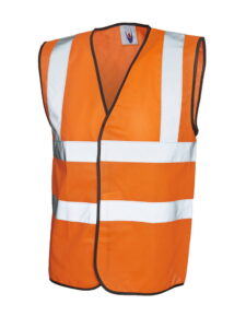Uneek Sleeveless Safety Wait Coat (Orange)
