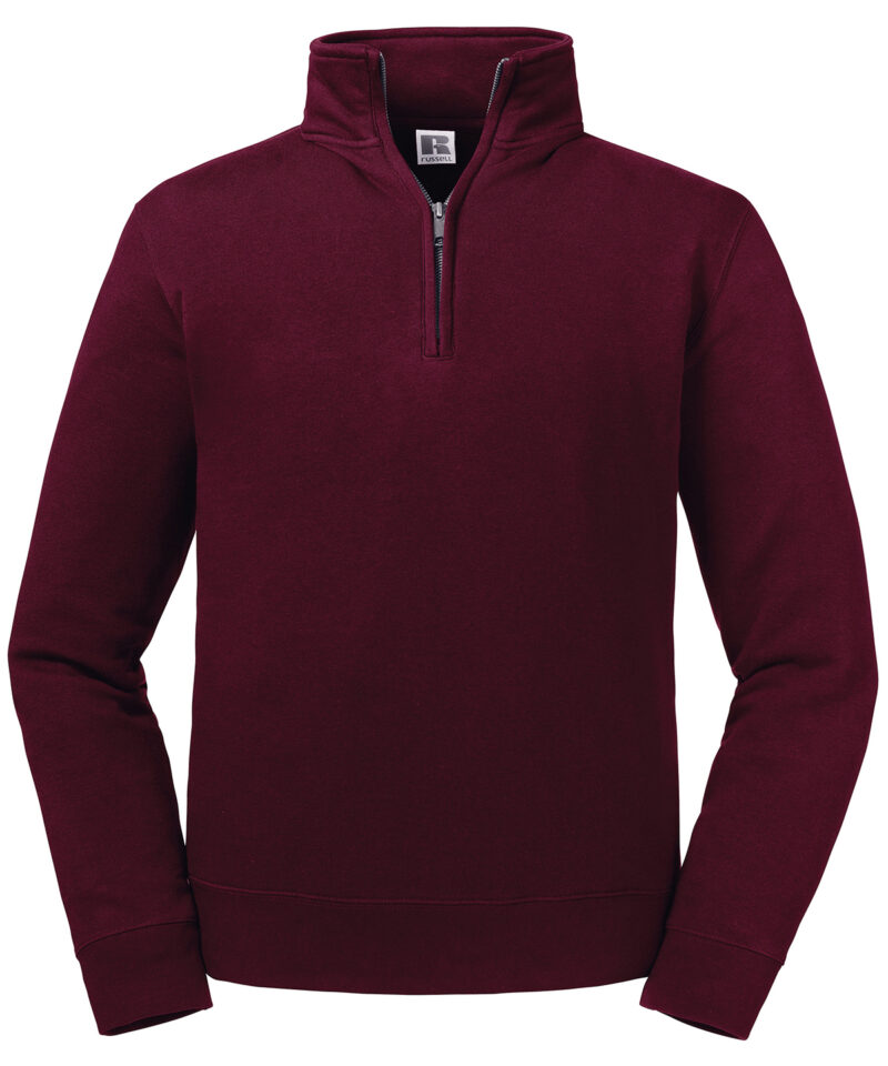 Sweat-shirt Homme Russell – Fermeture éclair 1/4 – Tissu 3 Couches – Coupe Regular – Confort Et Style Décontracté