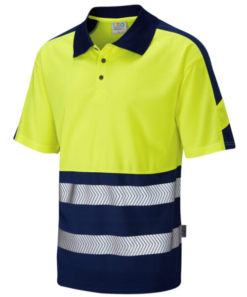 Watersmeet ISO 20471 Class 1 Dual Colour Coolviz Plus Polo Shirt yellow