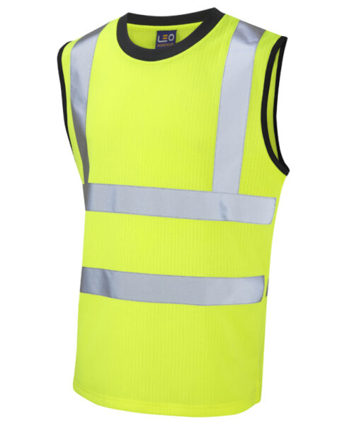 Leo Ashford Hi Vis Sleeveless T Shirt (Yellow)