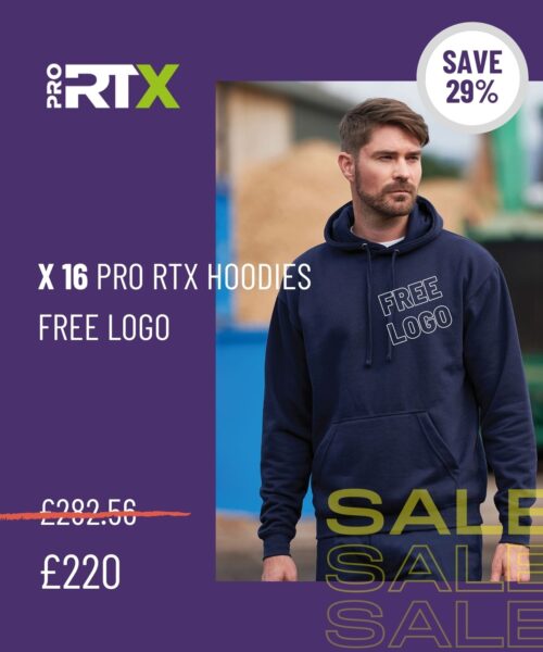 Mega deal x16 Pro RTX comfy hooddies with free embroidered logo