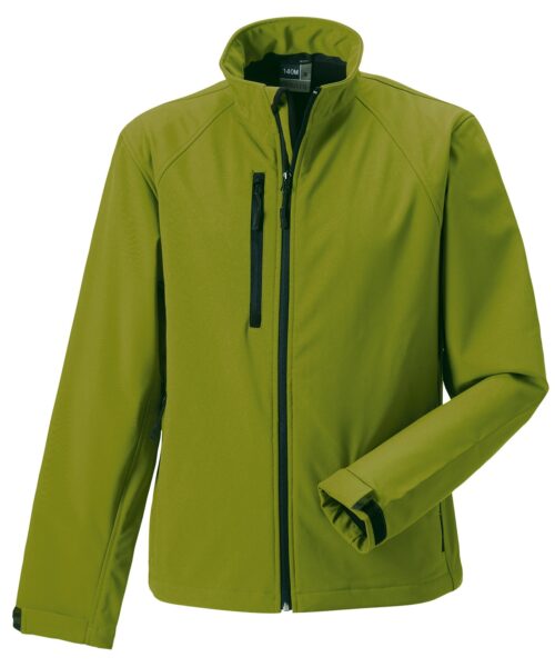 Softshell Jacket by Russell modelled in Cactus Green