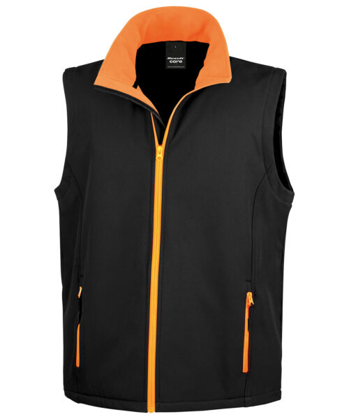 Printable softshell Body Warmer available from Brand Monkey Promo Clothing