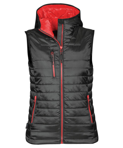 Women's Thermal Vest, black-true-red