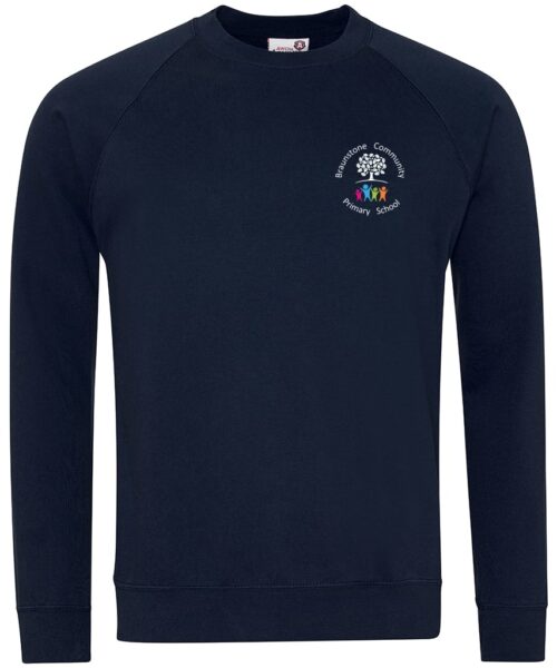 Braunstone Community Crew Neck sweatshirt with embroidered logo