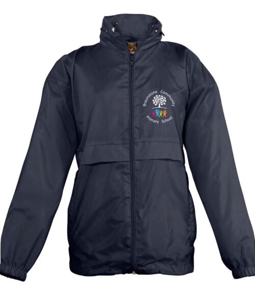 Braunstone Community Windbreaker jacket with embroidered logo